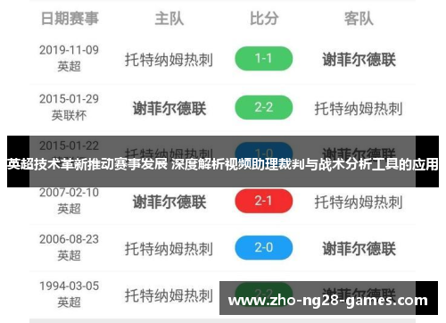 英超技术革新推动赛事发展 深度解析视频助理裁判与战术分析工具的应用